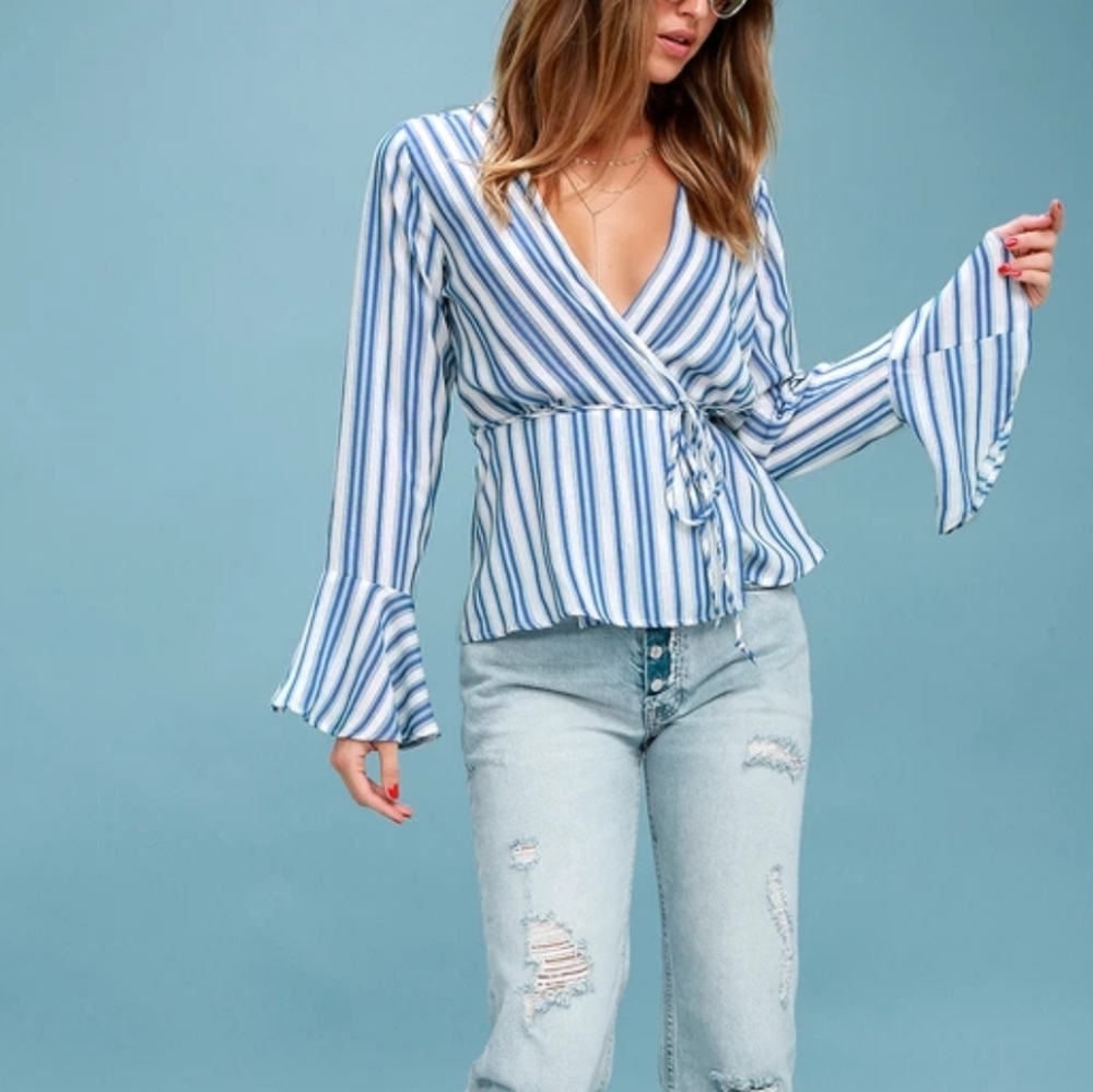 Lulus Love Is Enough Wrap Top - Picture 3 of 8